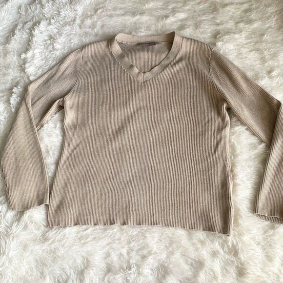 Croft & Barrow Knit Sweater V-Neck Pullover Cotton Long Sleeve size 1X - Picture 10 of 13